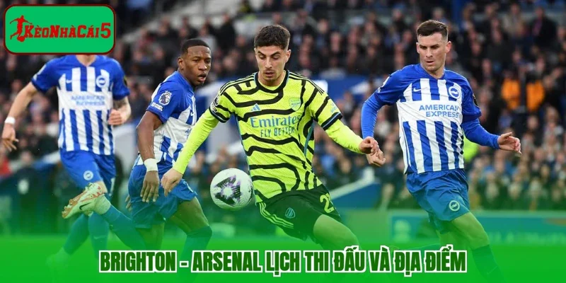 Brighton - Arsenal lịch thi đấu và địa điểm