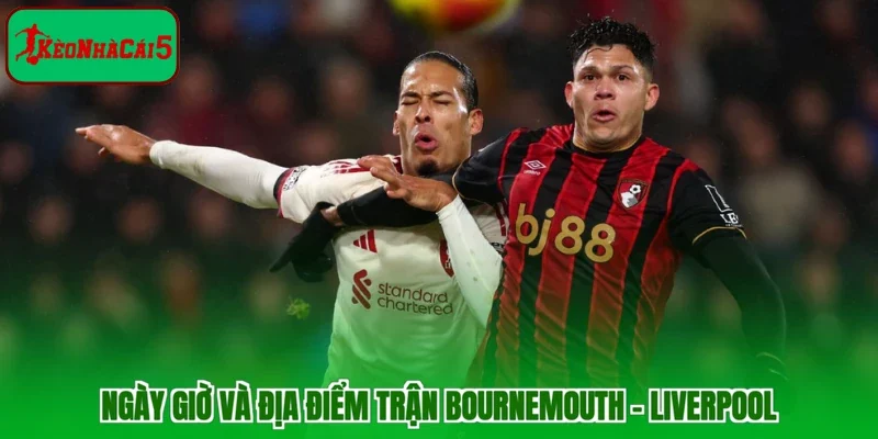 Ngày giờ và địa điểm trận Bournemouth - Liverpool
